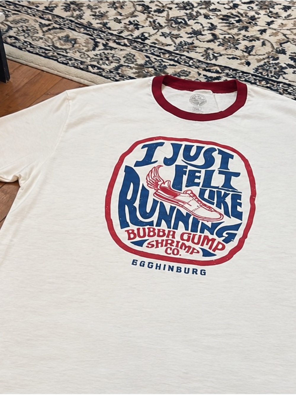 Bubba Gump Shrimp Co. White & Red Ringer Graphic Tee